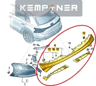 89A945095B, Original MITTLERE LED RÜCKLEUCHTE AUDI Q4 SPORTBACK E-TRON F4N - Bild 4